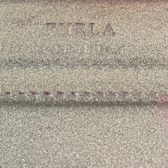 Furla Candy Meringa Mini Shoulder Bag Crossbody In Silver Shimmer Made in Italy - Picture 3 of 8